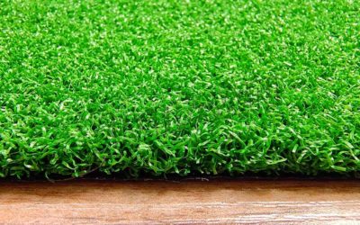 Putt Q12632 Small Backyard Artificial Turf Golf Putting Grass in 10mm Curly Height Pure Green